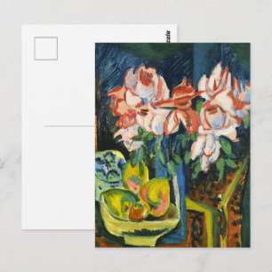Carte Postale Ludwig Kirchner Rose Roses Expressionniste Classiq