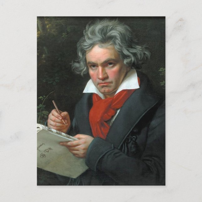 Carte Postale Ludwig van Beethoven Portrait (Devant)