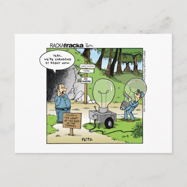 Carte Postale Lumière à l'extrémité du tunnel (Devant)