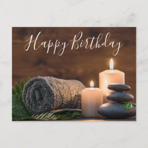 Carte Postale Lumière aux bougies pour des voeux d'anniversaire 