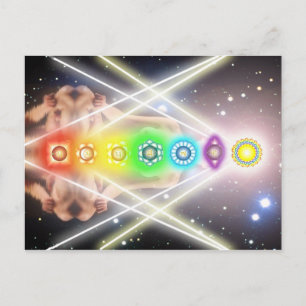 Carte Postale Lumière de chakra de méditation