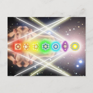 Carte Postale Lumière de chakra de méditation