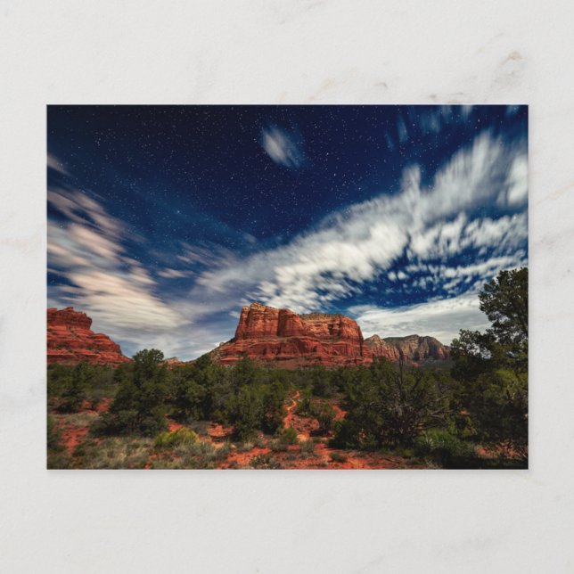 Carte Postale Lumière de la lune sur Sedona, Arizona (Devant)