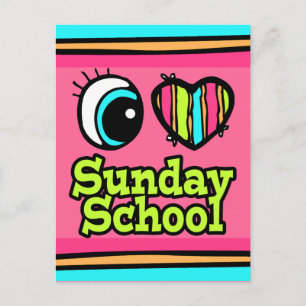 Carte Postale Lumière de l'Œil du Cœur J'aime l'École du Dimanch