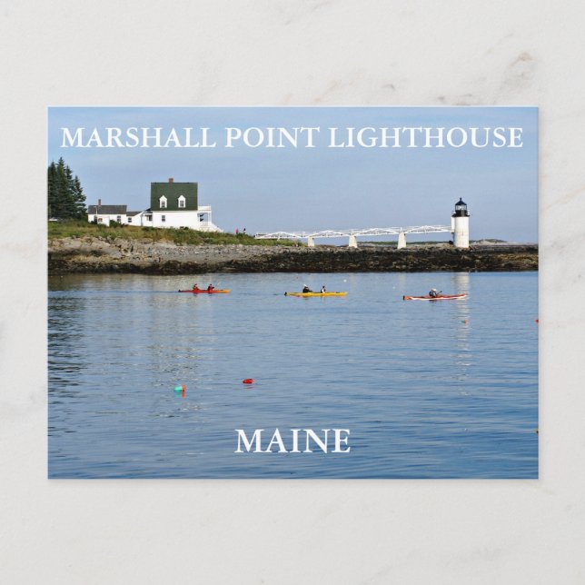 Carte Postale Lumière de Marshall Point, Port Clyde Maine (Devant)