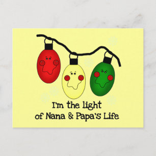 Carte Postale Lumière de Nana et de Papa's Life Tshirts and Gift