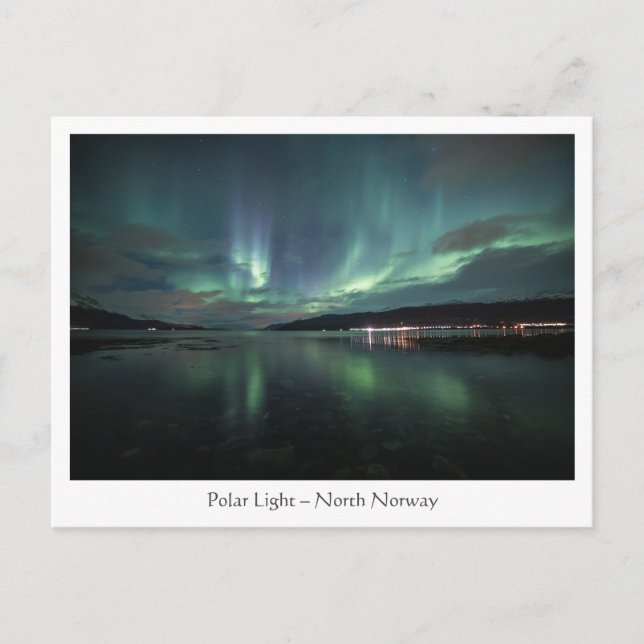 Carte Postale Lumière polaire Norvège (Devant)