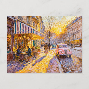 Carte Postale Lumière urbaine impressionniste de printemps avec 