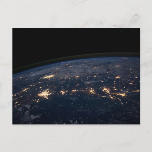 Carte Postale Lumières de la ville du sud des États-Unis. (Devant)