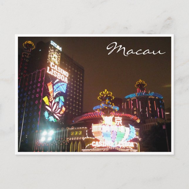 Carte Postale lumières du casino macau (Devant)