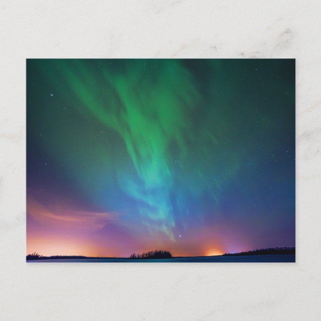 Carte Postale Lumières du Nord canadien (Devant)