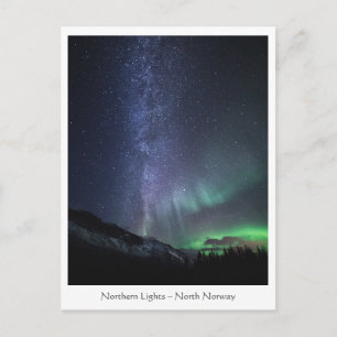 Carte Postale Lumières du nord de la voie lactée