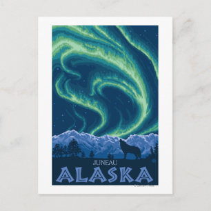 Carte Postale Lumières du Nord - Juneau, Alaska
