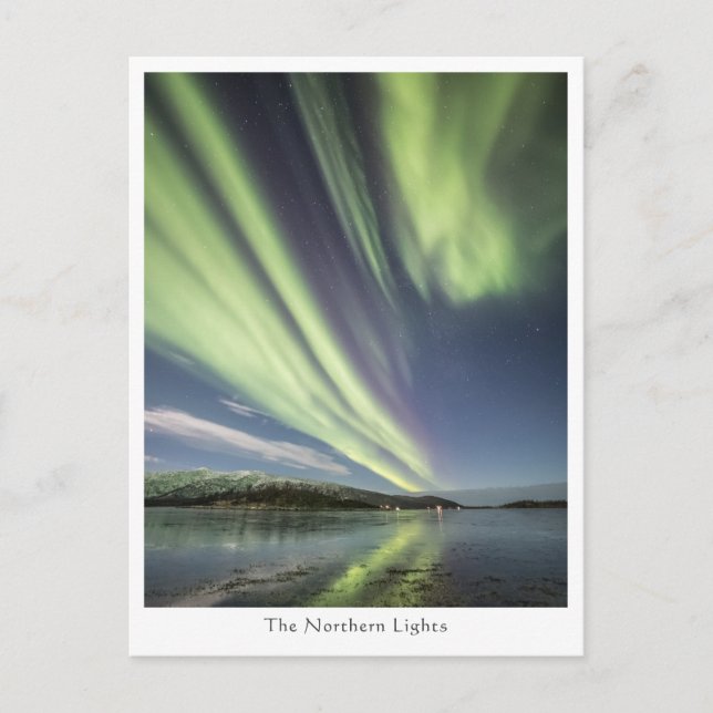 Carte Postale Lumières du Nord Norvège (Devant)