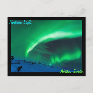 Carte Postale Lumières du Nord sur Abisko Suède