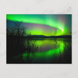 Carte Postale Lumières du Nord sur le lac