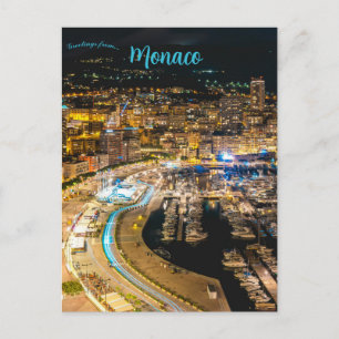 Carte Postale Lumières du port à Monaco