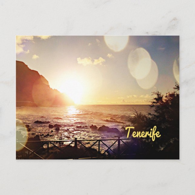 Carte Postale Lumières du soir de Tenerife (Devant)