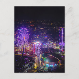 Carte Postale Lumières magiques du parc Prater de Vienne la nuit