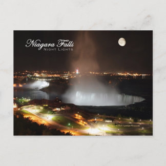Carte Postale Lumières nocturnes de Niagara Falls
