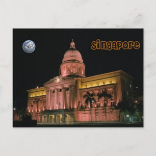 Carte Postale Lumières nocturnes de Singapour