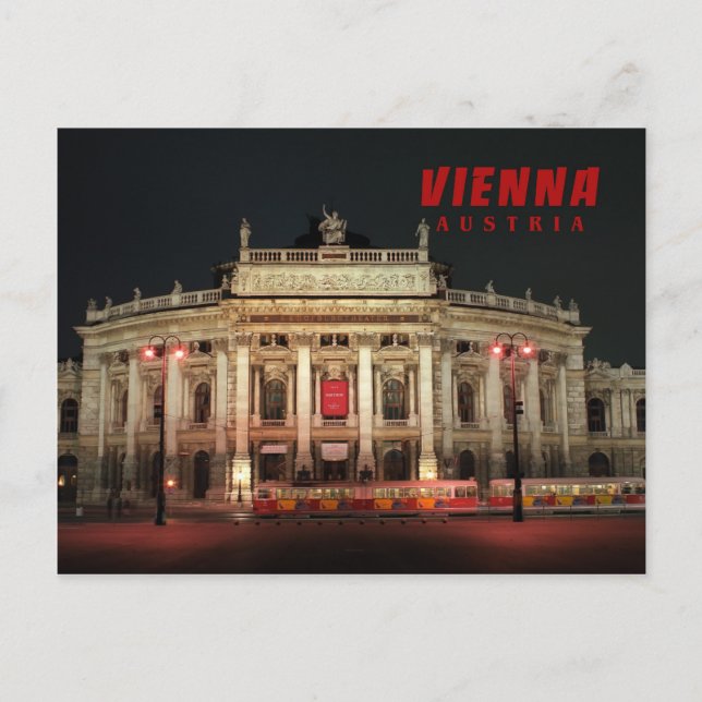 Carte Postale Lumières nocturnes de Vienne (Devant)