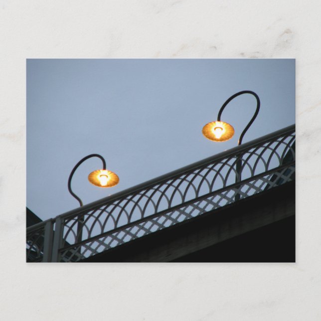 Carte Postale Lumières sur le pont de la rue Walnut (Devant)