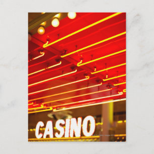 Carte Postale Luminaire néon lumineux devant le casino, Las Vega