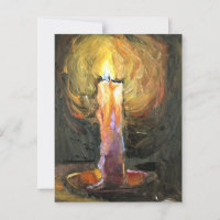 Carte postale lumineuse aux bougies