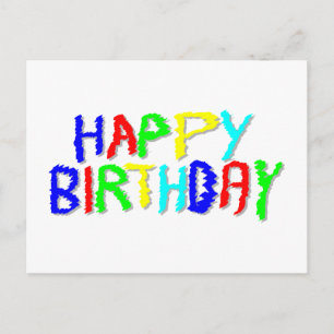 Carte Postale Lumineux et coloré. Joyeux anniversaire.