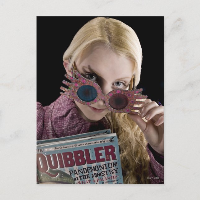 Carte Postale Luna Lovegood Surplombe Les Lunettes (Devant)