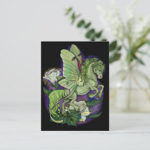Carte postale Luna Moth Fairy Horse