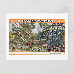 Carte Postale Luna Park Roller Dessous de verre, Vienne, Autrich