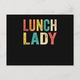 Carte Postale Lunch Lady Retro Style Vintage