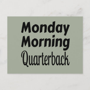Carte Postale Lundi Matin Quarterback Sports Drôle Football