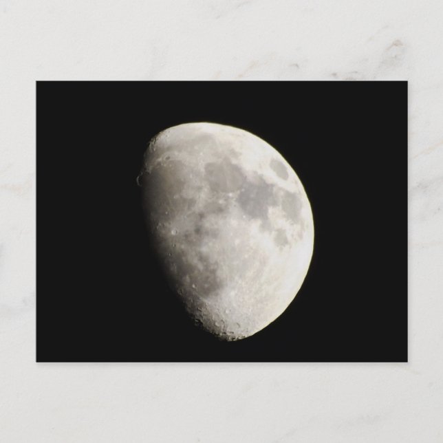 Carte Postale Lune 18 juin 2013 Waxing Gibbous. (Devant)