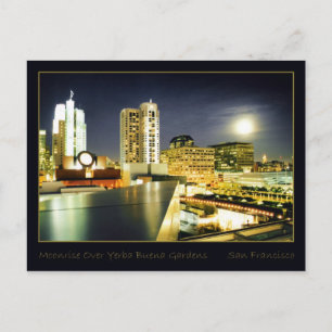 Carte Postale Lune au-dessus des jardins de Yerba Buena