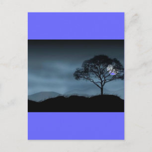 CARTE POSTALE LUNE BLEUE