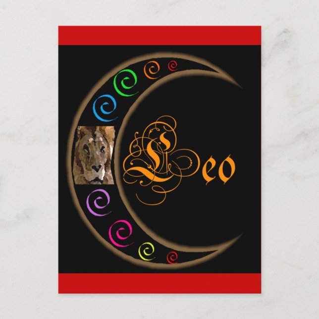 Carte Postale Lune Celestrial Leo (Devant)