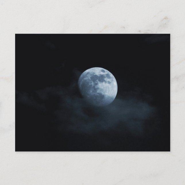Carte Postale Lune dans les nuages (Devant)