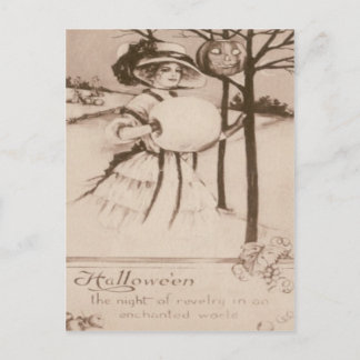 Carte Postale Lune de Citrouille de la Lanterne Jack O'