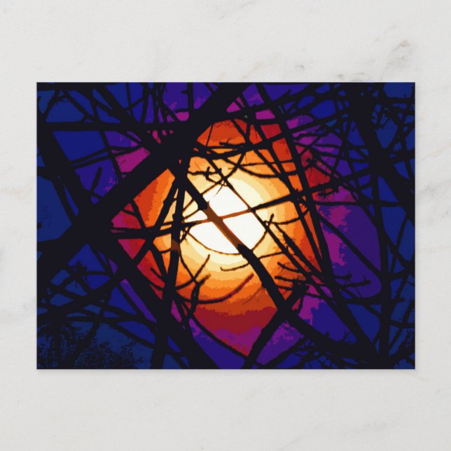Carte Postale Lune de verre tendue Abstraite (Devant)