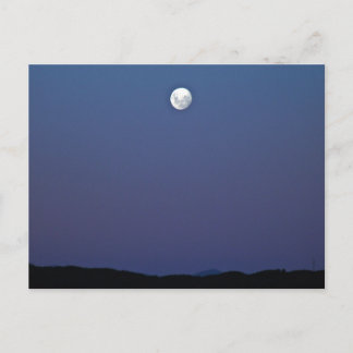 Carte Postale Lune du soir et ciel bleu