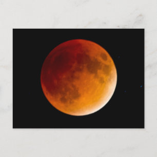 Carte Postale Lune Éclipse Lune de sang Hauteurs Mendota