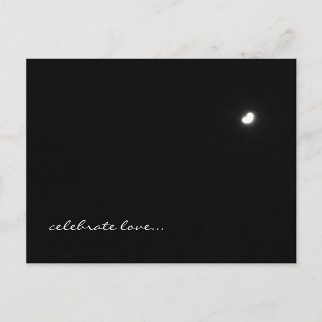 Carte Postale Lune en forme de coeur (Devant)