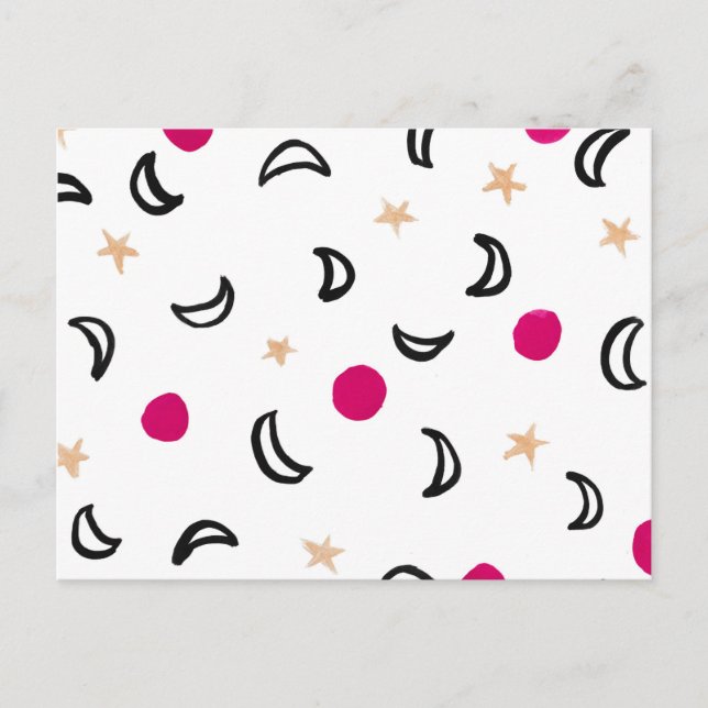 Carte Postale Lune et étoiles (Devant)