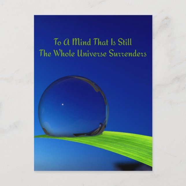 Carte Postale Lune Harmonieuse Bleue Profonde Avec Dosage (Devant)