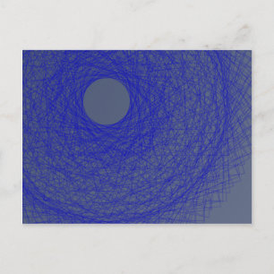 Carte Postale lune oubliez de tomber dans l'océan bleu