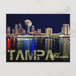 CARTE POSTALE LUNE SUR LA BAIE TAMPA !
