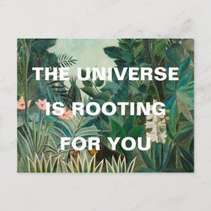 Carte Postale L'univers de la peinture de la jungle verte est en